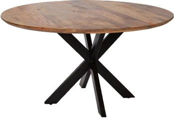 Mr. Deko Tisch Avola Mango Cross Gestell rund 110 cm