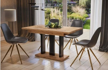 Endo-M&ouml;bel S&auml;ulen-Esstisch Esstisch Appia 130 / 210cm Eiche Craft