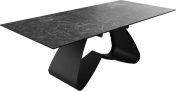 DeLife Esstisch Edge 180-220x90 Keramik Laminam nero greco (38029)