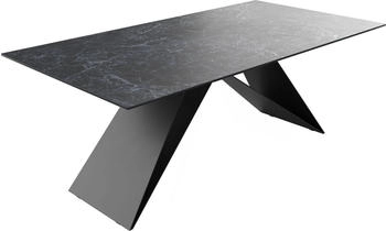 DeLife Esstisch Edge 200x100cm Keramik Laminam nero greco (25388)