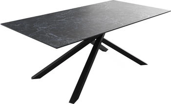DeLife Esstisch Edge 200x100cmKeramik Laminam® Laminam nero greco (25352)