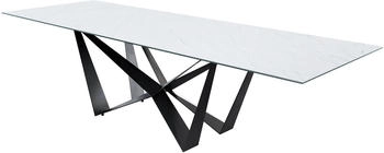 DeLife Esstisch Edge 300x100cm Keramik Laminam Statuarietto weiß (25301)