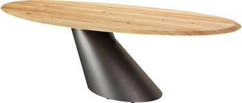 DeLife Esstisch Edge Oval 280x130x2,5 Eiche Natur (38932)