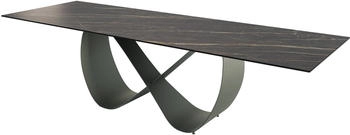 DeLife Esstisch Edge 300x100 Keramik Laminam Noir Desir noir/braun (38114)