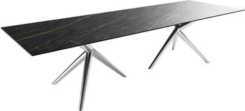 DeLife Esstisch Edge 300x100 Keramik Laminam Noir Desir braun (38286)