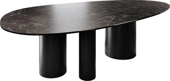 DeLife Esstisch Edge Oval 220x120 Keramik Laminam nero greco (38788)
