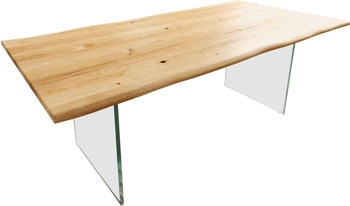 DeLife Esstisch Edge 200x100x2,5-3 Eiche Natur (34361)