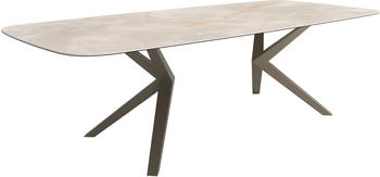 DeLife Esstisch Edge Boot 270x120 Keramik Iris FMG effektfinish titan (38477)
