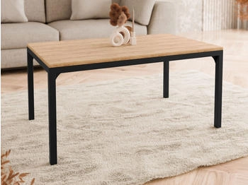 Mirjan24 Mocca 1 Stilvoll Metallsockel Modern Wohnzimmer Schwarz Eiche Craft Gold 100 cm X 50 cm X 60 cm