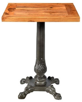 Demotex Casa Padrino Jugendstil Luxus Tisch Teak Holz Eisen 60 x 60 x H74 c