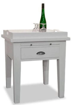 Demotex Casa Padrino Landhausstil + abnehmbarem Tablett Weiß 60 x 68 x H. 60