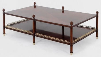 Demotex Casa Padrino Luxus Jugendstil Braun Gold Messingfarben 129 x 81 x H. 4