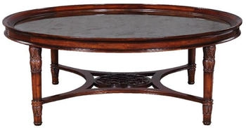 Demotex Casa Padrino Luxus Barock Dunkelbraun 130 x H. 48 cm Runder Mahagoni W