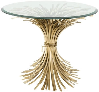 Demotex Casa Padrino Luxus Antik Gold 90 x H. 70 cm Runder Designer Beistel