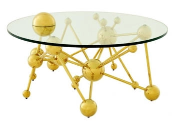 Demotex Casa Padrino Luxus Edelstahl Glas Gold Astronomy Art Deco Wohnzimmer T