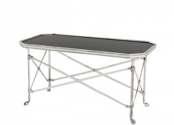 Demotex Casa Padrino Luxus Art Deco Designer Antik Silber Wohnzimmer Salon Tisch