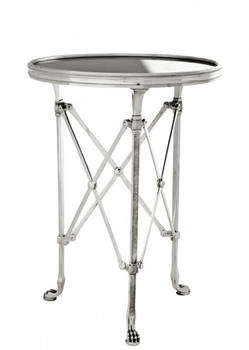 Demotex Casa Padrino Luxus Art Deco Designer Antik Silber + schwarzem Glas 42