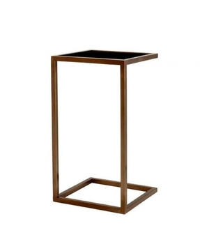 Demotex Casa Padrino Luxus Art Deco Designer Antik Messing + schwarzem Glas