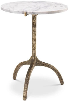 Demotex Casa Padrino Luxus Vintage Messingfarben Weiß 45 x H. 58,5 cm Mes