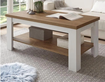 Furn.Design Wohnzimmer Tisch weiß Pinie Eiche Landhaus Seyne 120 cm