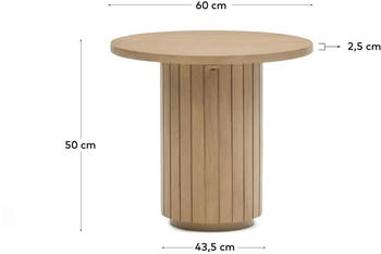 Natur24 Licia 60 x 60 x 50 cm Mangoholz Wohnzimmer Tisch Neu