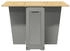 vidaXL Butterfly-Esstisch Klappbar Corona Grau Massivholz Kiefer (4013437)