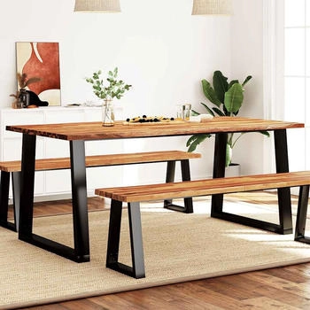 vidaXL Esstisch Baumkante 180x90x75 cm Massivholz Akazie (353291)