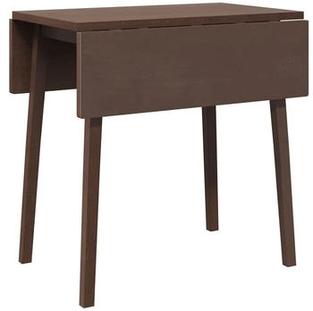 vidaXL Esstisch Braun Massivholz Gummibaumholz (4102533)