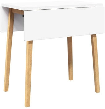 vidaXL Esstisch Natur Massivholz Gummibaumholz (4102536)