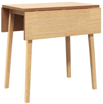 vidaXL Esstisch Natur Massivholz Gummibaumholz (4102535)