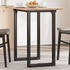 vidaXL Esstisch O-Gestell 80x50x75,5 cm Massivholz Kiefer & Stahl (3282738)