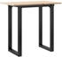 vidaXL Esstisch O-Gestell 80x50x75,5 cm Massivholz Kiefer & Stahl (3282738)