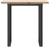 vidaXL Esstisch O-Gestell 80x50x75,5 cm Massivholz Kiefer & Stahl (3282738)