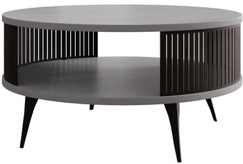 Mirjan24 Roenni Kaffeetisch Modern Design Sofatisch Stilvoll Wohnzimmer Schwarz Hellgrau 75 cm X 44 cm X 75 cm