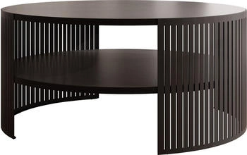 Mirjan24 Fikoli Kaffeetisch Modern Design Sofatisch Stilvoll Wohnzimmer Schwarz Schwarz Molet 75 cm X 40 cm X 75 cm