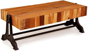 Demotex Casa Padrino Landhausstil Naturfarben Schwarz 120 x 60 x H. 46 cm Wohn