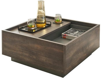 Furn.Design Eiche grau Stauraum Wohnzimmer Tisch 75 x 75 cm Piano