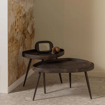 BePureHome Crude 2er Set aus Metall, Bronze Antike Bronze