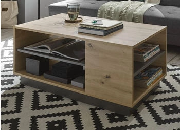 Furn.Design Wohnzimmer Tisch Eiche Artisan grau + Ablage Louna