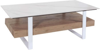 Mendler HWC L88 Wohnzimmertisch Tisch Ablage Eisen 43x120x60cm Sinterstein