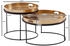 Wohnling 2er Set Metall Tabletttisch Gold Sofatisch Tisch Rund Modern