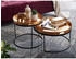 Wohnling 2er Set Metall Tabletttisch Gold Sofatisch Tisch Rund Modern