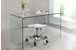 Riess-Ambiente Extravaganter Glas Schreibtisch Fantome 120cm transparent