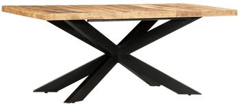 vidaXL Esstisch 180 x 90 x 76 cm Raues Mango-Massivholz (285963)