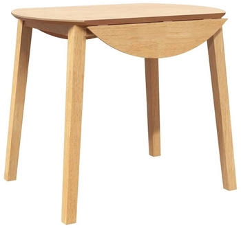 vidaXL Esstisch Natur Massivholz Gummibaumholz (4102530)