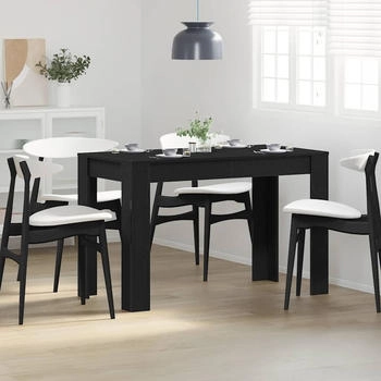 vidaXL Esstisch Schwarz Eichen-Optik 120x60x76 cm Holzwerkstoff (861987)