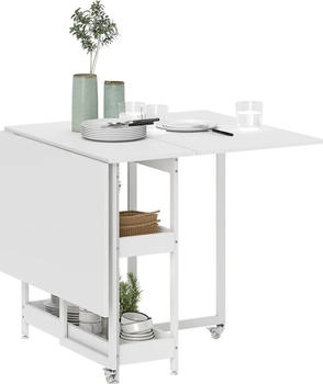 HomCom Klapptisch 133,4 x 80 x 75 cm wei&szlig; (83A-296V00WT)