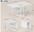 HomCom Klapptisch 133,4 x 80 x 75 cm weiß (83A-296V00WT)