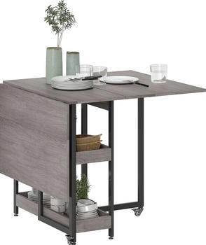 HomCom Klapptisch 133,4 x 80 x 75 cm grau (83A-296V00GY)