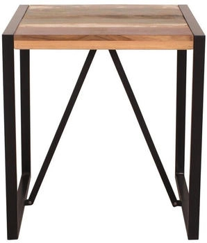 Natur24 FIUME Tisch 70x70 Recyceltes Altholz Metall Bunt